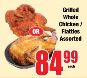 Grilled Whole Chicken / Flatties Assorted