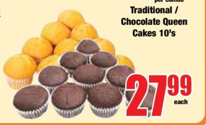 Traditional / Chocolate Queen Cakes 10's
