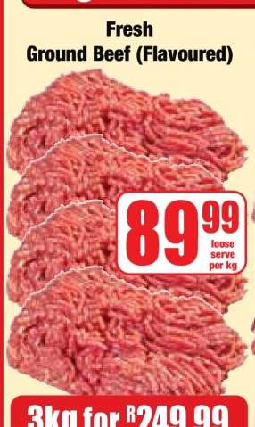 Fresh Ground Beef (Flavoured)