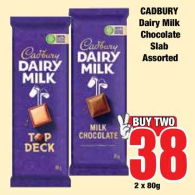 Cadbury Dairy Milk Chocolate Slab Assorted