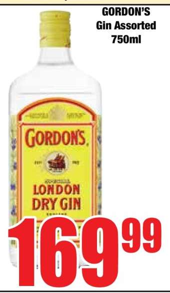 GORDON’S Gin Assorted 750ml