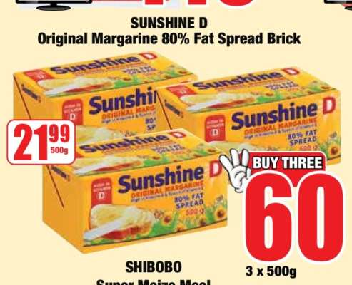 SUNSHINE D Original Margarine 80% Fat Spread Brick