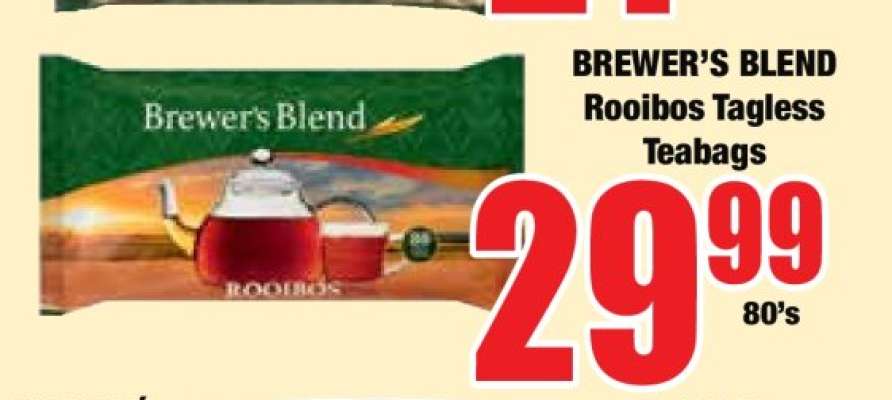 Brewer's Blend Rooibos Tagless Teabags
