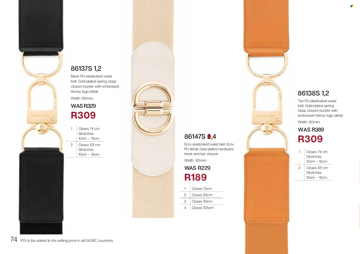 Honey specials. Page 76