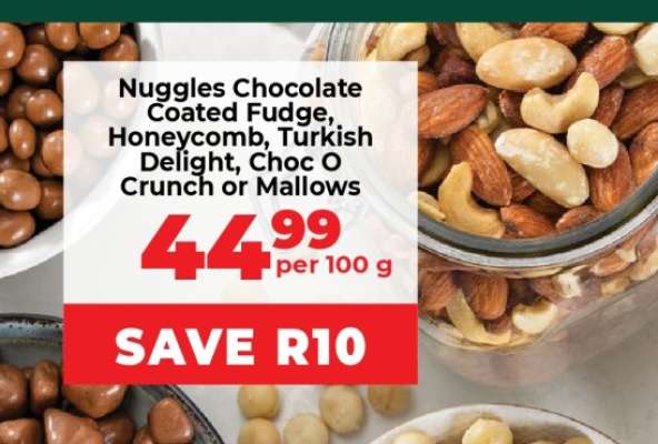 Nuggles Chocolate Coated Fudge, Honeycomb, Turkish Delight, Choc O Crunch or Mallows