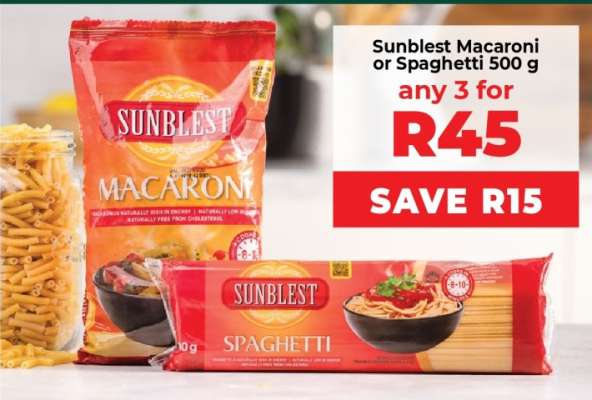 Sunblest Macaroni or Spaghetti 500 g