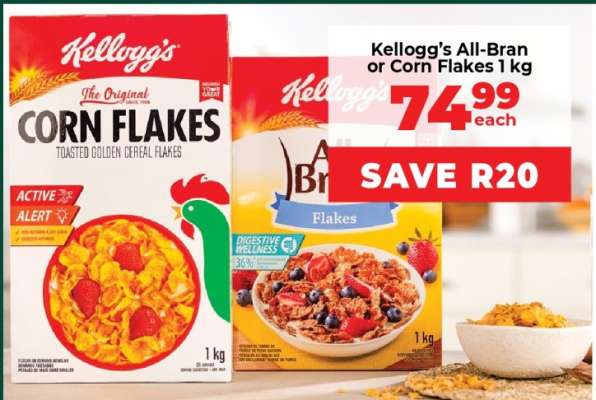 Kellogg’s All-Bran or Corn Flakes 1 kg