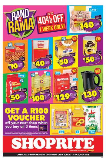 Shoprite catalogue  - 12/10/2026 - 18/10/2026.