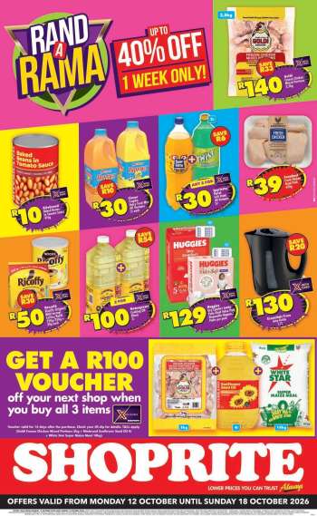 Shoprite catalogue  - 12/10/2026 - 18/10/2026.