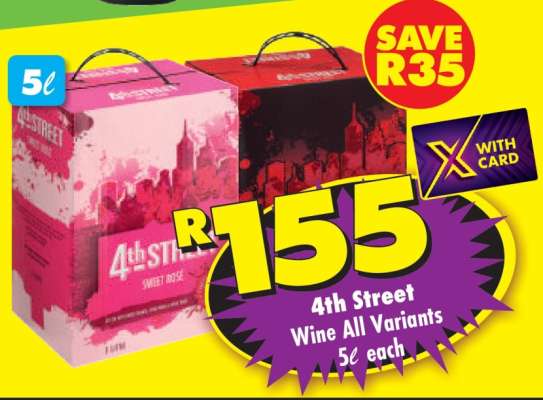 4TH STREET WINE all variants 5L each