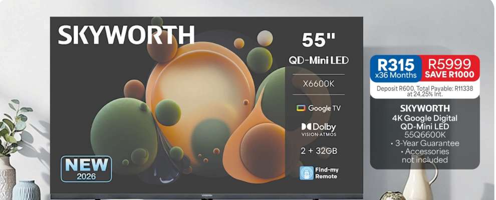 SKYWORTH 4K Google Digital QD-Mini LED 55X6600K