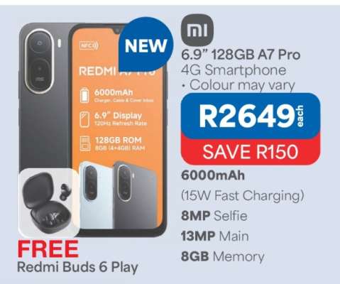 6.9” 128GB A7 Pro 4G Smartphone