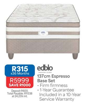 137cm Espresso Base Set