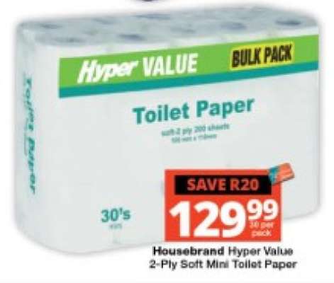Housebrand Hyper Value 2-Ply Soft Mini Toilet Paper
