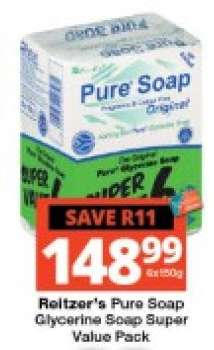 Reitzer's Pure Soap Glycerine Soap Super Value Pack