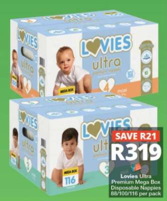 Lovies Ultra Premium Mega Box Disposable Nappies