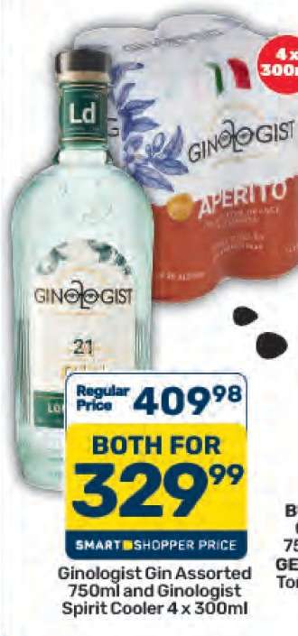 Ginologist Gin Assorted 750ml and Ginologist Spirit Cooler 4 x 300ml