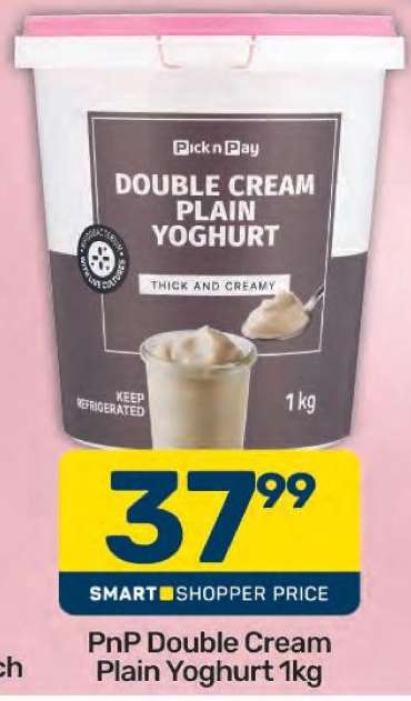 PnP Double Cream Plain Yoghurt 1kg