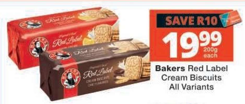 BAKERS RED LABEL CREAM BISCUITS
