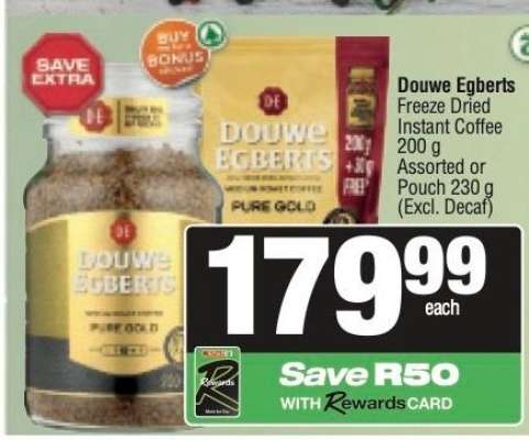 Douwe Egberts Freeze Dried Instant Coffee
