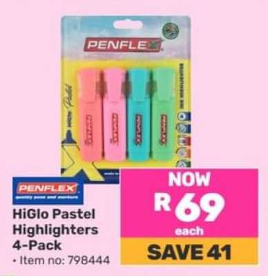 HiGlo Pastel Highlighters 4-Pack