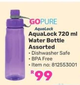 AquaLock 720 ml Water Bottle Assorted