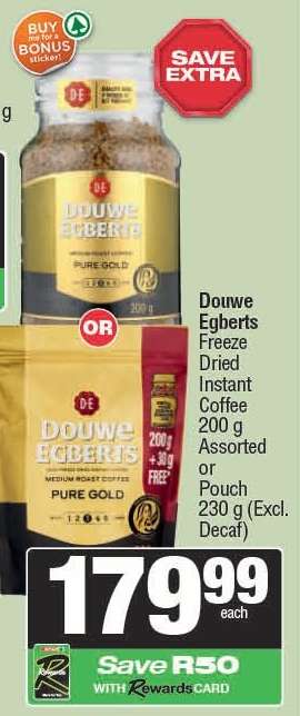 Douwe Egberts Freeze Dried Instant Coffee