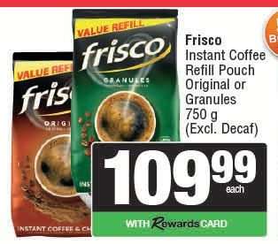 Frisco Instant Coffee Refill Pouch