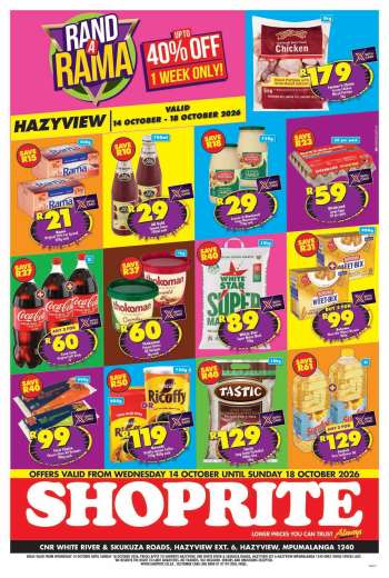 Shoprite catalogue  - 14/10/2026 - 18/10/2026.