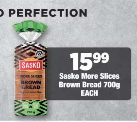 SASKO MORE SLICES BROWN BREAD 700g