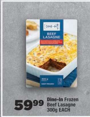 Dine-In Frozen Beef Lasagne
