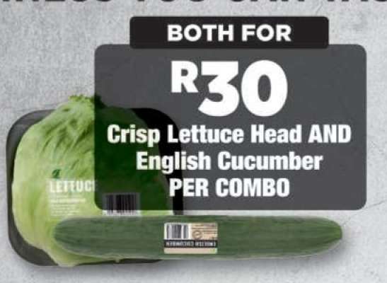 Crisp Lettuce Head AND English Cucumber