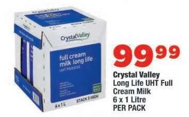 Crystal Valley Long Life UHT Full Cream Milk