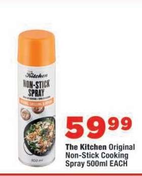 The Kitchen Original Non-Stick Cooking Spray 500ml EACH