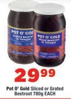 Pot O' Gold Sliced or Grated Beetroot