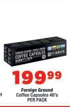 Foreign Ground Coffee Capsules 40's