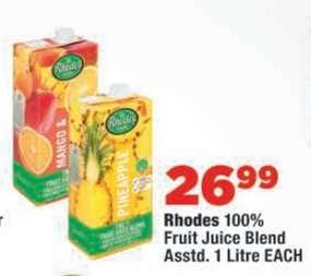 RHODES 100% FRUIT JUICE BLEND