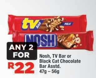 Nosh, TV Bar or Black Cat Chocolate Bar