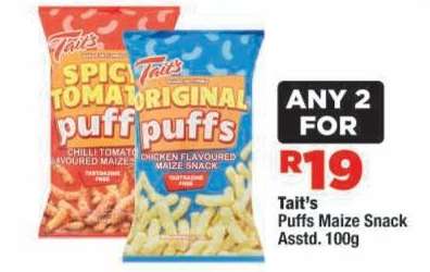 Tait's Puffs Maize Snack