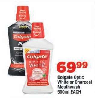 Colgate Optic White or Charcoal Mouthwash
