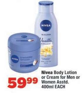 Nivea Body Lotion or Cream