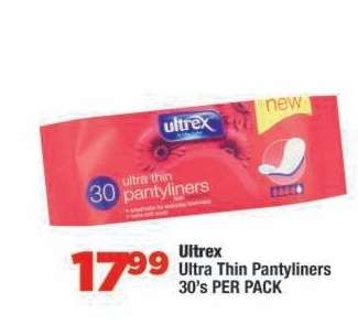 Ultrex Ultra Thin Pantyliners