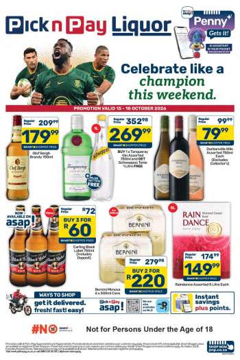Pick n Pay catalogue  - 15/10/2026 - 18/10/2026.