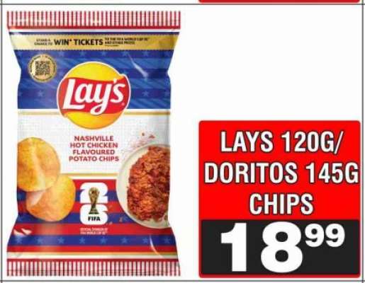 LAYS 120G/DORITOS 145G CHIPS