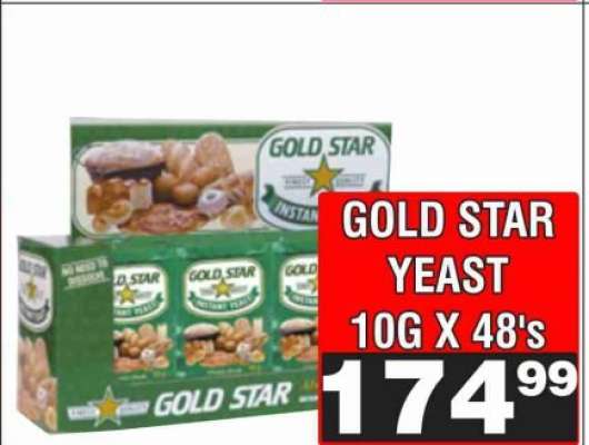 GOLD STAR YEAST 10G X 48's
