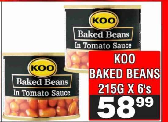 KOO BAKED BEANS 215G X 6's