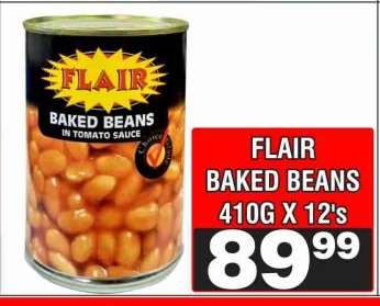 FLAIR BAKED BEANS 410G X 12's