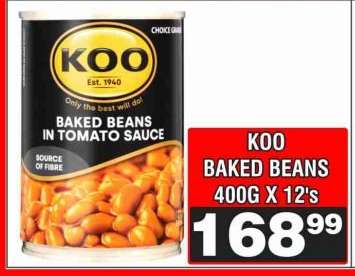 KOO BAKED BEANS 400G X 12's