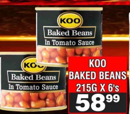 KOO BAKED BEANS 215G X 6's