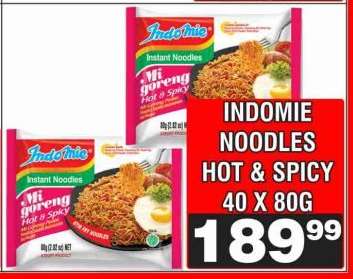 INDOMIE NOODLES HOT & SPICY 40 X 80G